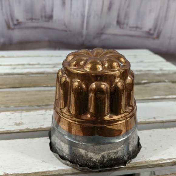 Antique jello copper mold unique decorative vintag